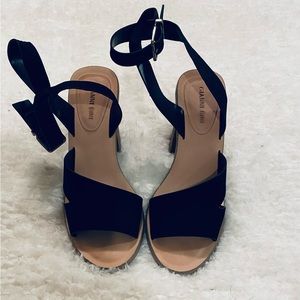 Gianni Bini Ankle Strap Black Sandals Size 9